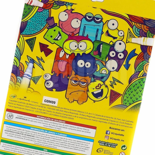Imagen 3 de 7 de Crayola Supertips 20 Colores Plumones Lavables