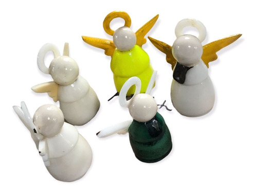 Angelitos Decorativos De Navidad Hechos En Tagua