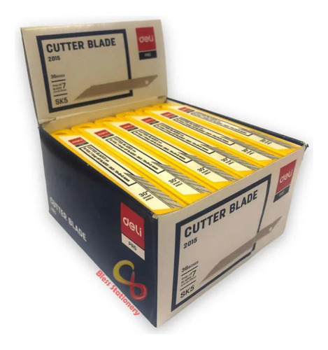 Caja X 36 Estuches Cuchillas Cutter 30° 2015 Deli Sk5 9 Mm