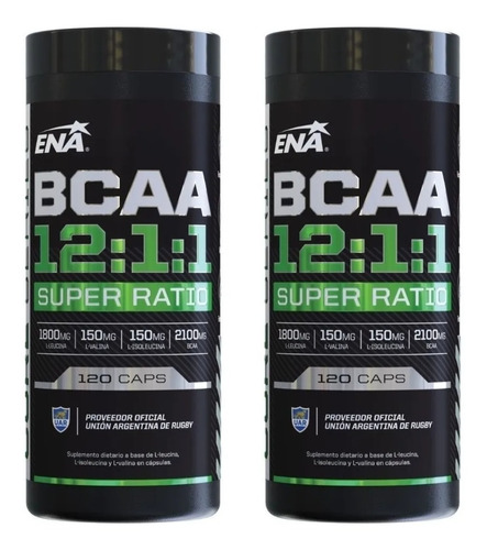 2 Amino Bcaa 12:1:1 Ena Sport Leucina Isoleucina Valina 120 