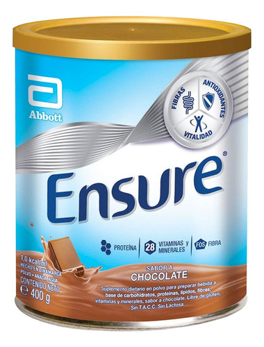 Ensure Polvo 400g Multivitaminico Sabor Chocolate Vitaminas