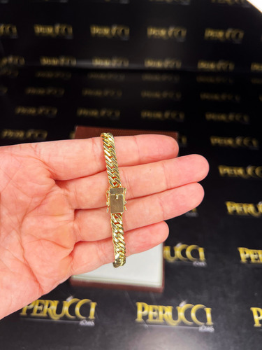 Pulseira Elos Duplos 20 Gramas Ouro 18k Maciço