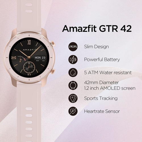 Smartwatch Amazfit Fashion Gtr 1.2  Caja Aluminio Intacto