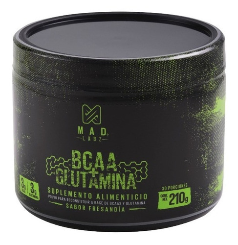 Bcaa Glutamina Mad Labz 210g sabor fresandia