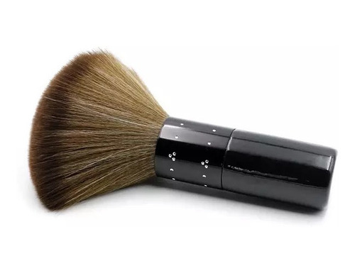 Imagen 2 de 2 de Brocha Para Sacudir Pelo Barberia Talquera De Diseño Negro