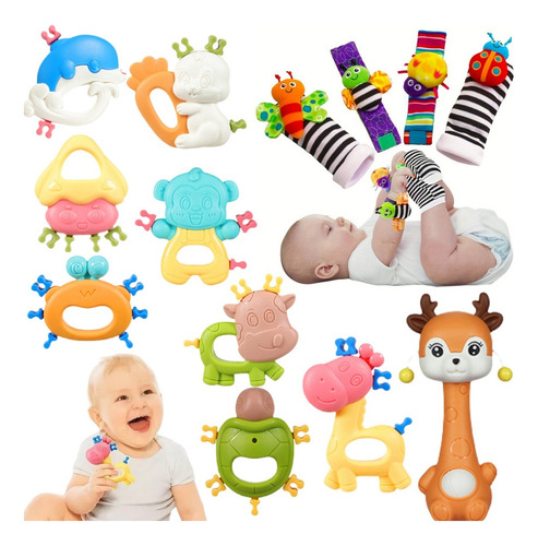 Set De Juguetes Con Forma De Sonajero Para Bebés, 13 Piezas