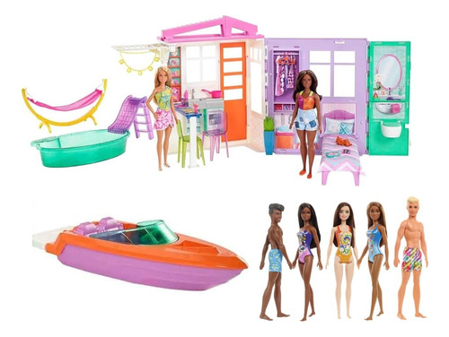 Barbie Casa De Verano En La Playa & Amigas De Barbie