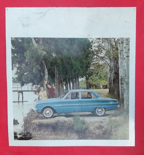 Antiguo Cartel Chapa Publicidad Ford Falcon 1964 Original