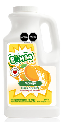 Concentrado De Pulpa De Fruta Sabor Mango Bomba 1.89 Lt