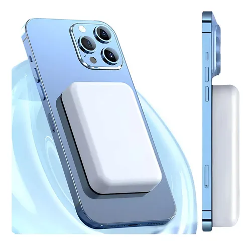 Power Bank Inalámbrico Magnético 10000 Mah Para Iphone Blanco