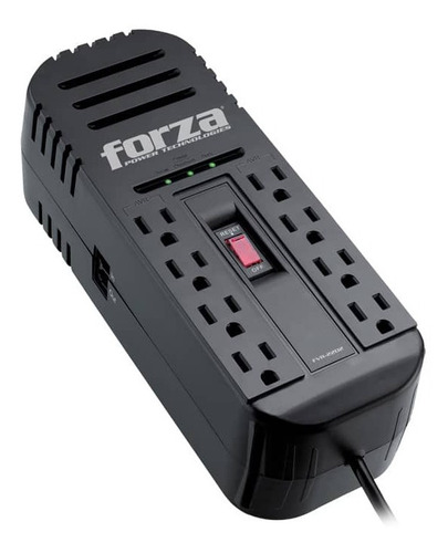 Regulador De Voltaje Forza Fvr-2201 2200v 1100w 8 Tomas 