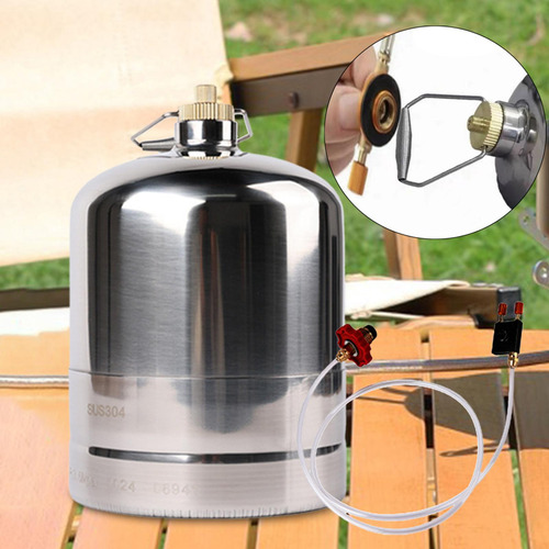 Botella De Gas De Acero Inoxidable, Tanque De Gas 1.35l