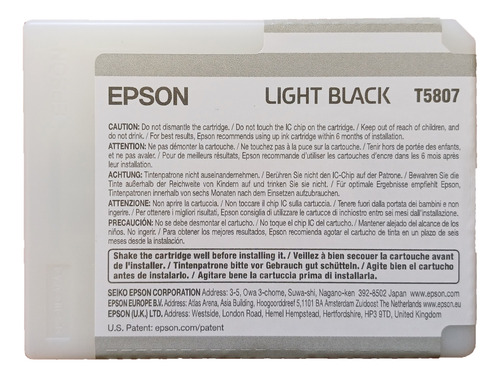 Cartucho De Tinta Epson T580700 Negro Claro (Usado)