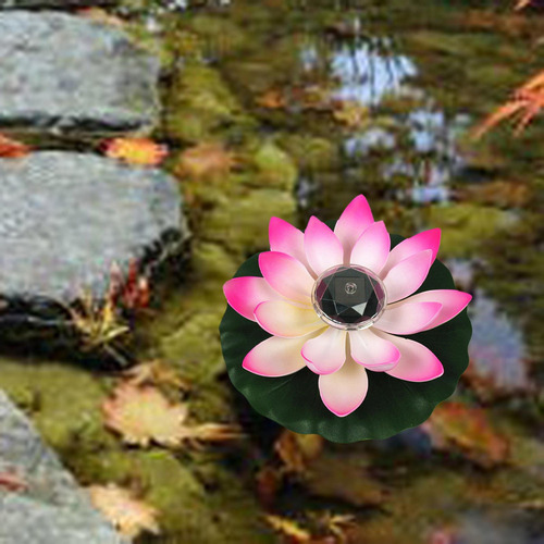 Lámpara Led Flotante De Loto, Luz Solar Led Flotante De
