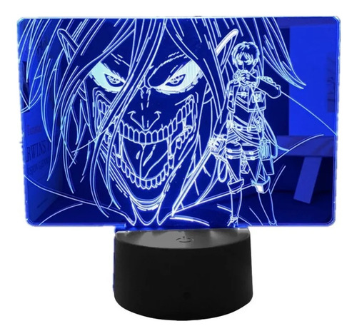 Lámpara Acrílica 3d Attack On Titan De Levi Ackerman