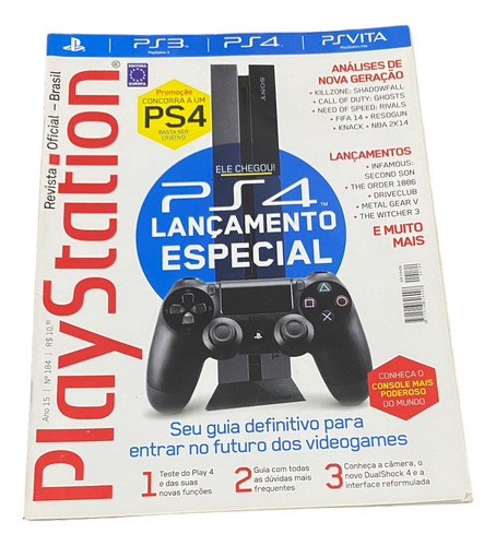 Revista Oficial Brasil Playstation N* 184 Ps3 Ps4 C/ Pôster (Usado)