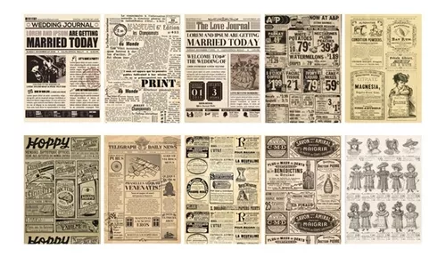  Papel Scrapbooking Fondo Papel Vintage Papel Fabricación de  Tarjetas Retro Papel Papel Papel Kraft Material Papel Retroismo Serie  (NOTAS SOBRE JUGAR) : Arte y Manualidades