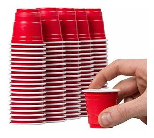 Vasos Descartables Tiro - 100 Mini Copas De La Parte Solista