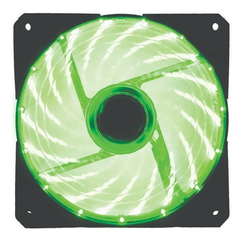 Cooler Fan Gamer Led Verde 120mm 33 Leds 9 Helices Af-e1225