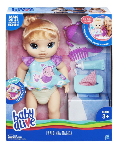 Boneca Baby Alive - Loira - Fralda Mágica - C2700 - Hasbro