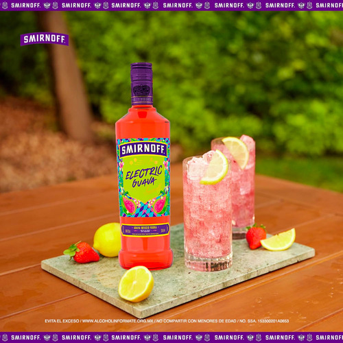 Pack De 2 Licor De Vodka Smirnoff Electric Guava 750 Ml