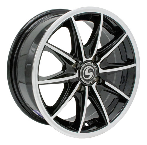 Llantas Aleación Reg R14/pase 4x100-114 (negro Diamantado)