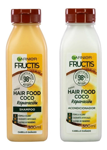 Imagen 1 de 5 de Shampoo + Acodicionador Fructis Hair Food Coco