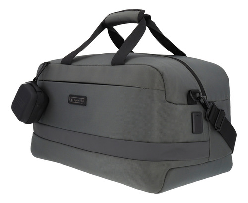 Bolso Deportivo Gym Bag Deprotes Metro Duffle Color Gris Oscuro Lisa