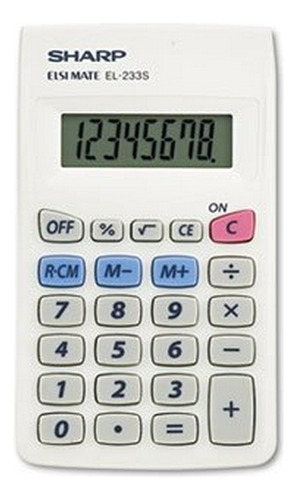 Calculadora De Bolsillo El233sb, Lcd De 8 Dígitos, Total 160