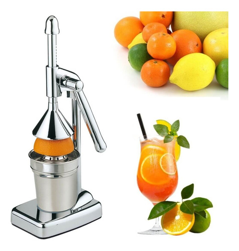 Exprimidor Citricos Naranja Manual Palanca Acero Inoxidable