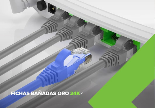 Imagen 5 de 10 de Cable Red 3 Metros Cat 6 Rj45 Utp Armado Ethernet Interior