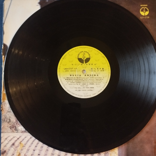 Savia Andina El Minero Disco De Vinilo Bolivia (Usado)