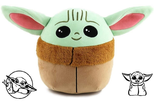 Imagen 2 de 5 de Peluches grogu Squishmallows 25cm star Wars Playking