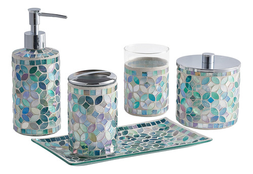 Set Accesorios De Baño Kmwares Blue G