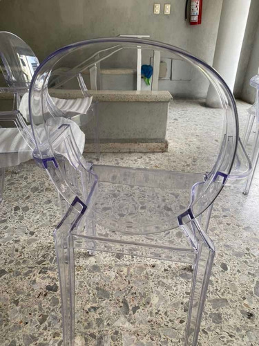 Silla Ghost Con Brazo Transp. Medio Uso Kit De 2 Sillas