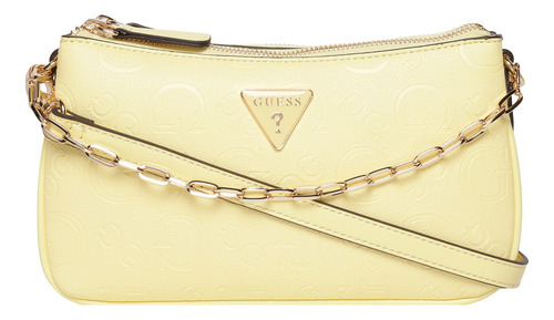 Bolsa Guess Factory Ag971770-but Acabado De Los Herrajes Níquel Color Amarillo Correa De Hombro Amarillo Diseño De La Tela Lisa