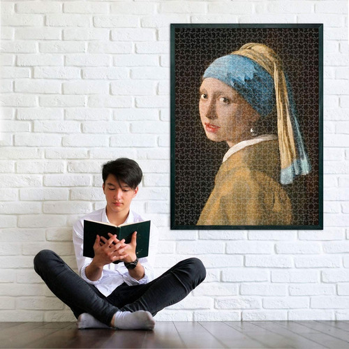 Imagen 3 de 3 de Rompecabezas 1000 Piezas puzzle La Joven De La Perla Cuadro
