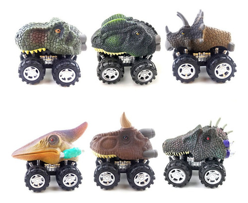 Para 6 Juguetes Para Coche De Dinosaurios, Triceratop,