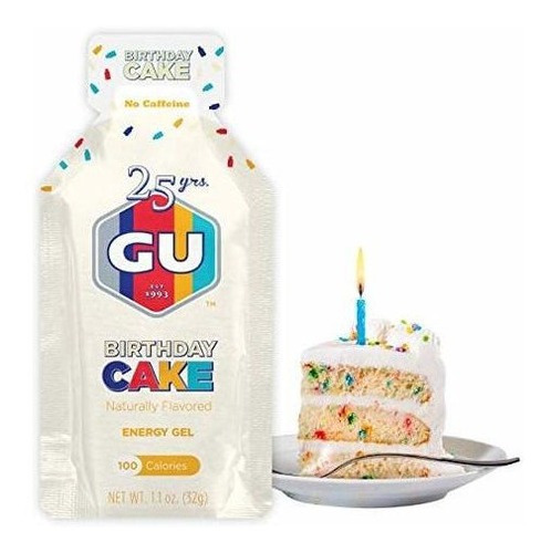Gel Energetico Gu Energy Original Pastel Cumpleaños 24 Und