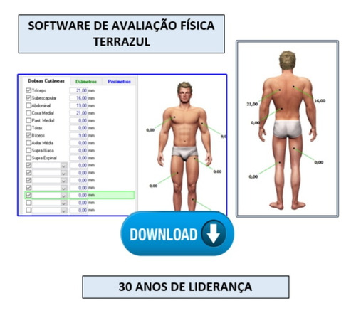 Adipômetro Neo Prime Preto Estojo Trena Software