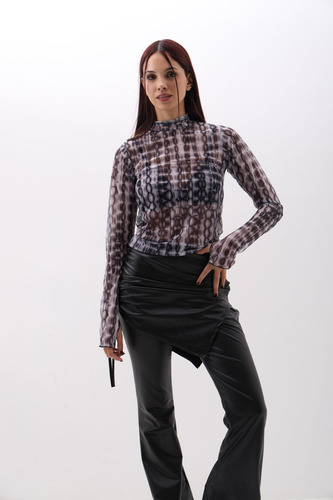 Top Polera Tul Chain Mujer Naif