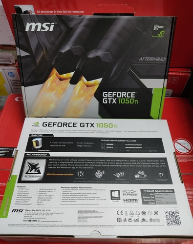 Imagen 4 de 8 de Tarjeta De Video Msi Geforce Gtx 1050 Ti 4gb Oc
