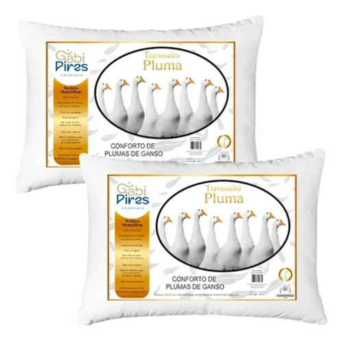 Kit Com 2 Travesseiros Silicone Revenda Barato 50cm X 70cm