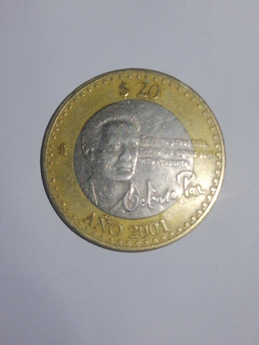 Moneda De $20 Octavio Paz