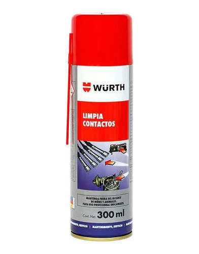 4 Piezas De Limpia Contactos Wurth 300 Ml