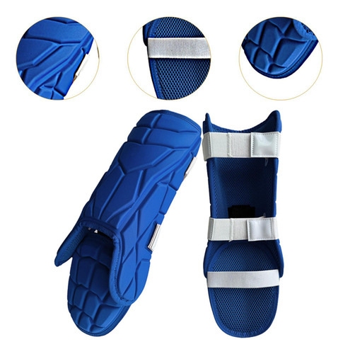 Protectores De Piernas De Béisbol Equipo Ajustable Azul