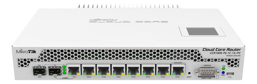 Router MikroTik Cloud Core CCR1009 PC CCR1009-7G-1C-1S+PC blanco 100V/240V