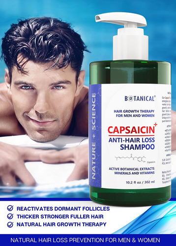 Hair Loss Shampoo Dht Blocker For Hair Growth Capsaicin+ Oil