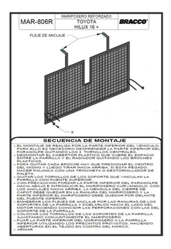 Imagen 2 de 10 de Mariposero, Bichero Toyota Hilux Todas Reforzado Radiador