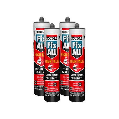 Soudal Fix All High Tack Adhesivo Blanco Pack 4pz (290 Ml)